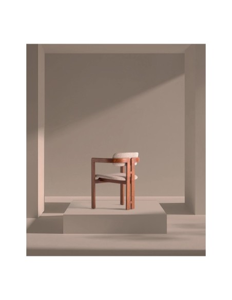 Silla HEDEL, Madera / Marrón, Gris - Kodu Home Design