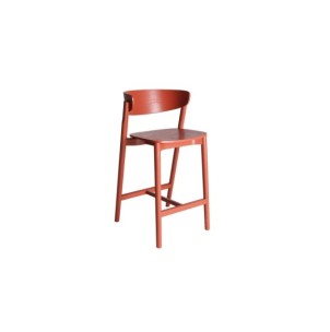 Taburete Alto VREDEN 64 cm, Madera / Rojo - Kodu Home Design
