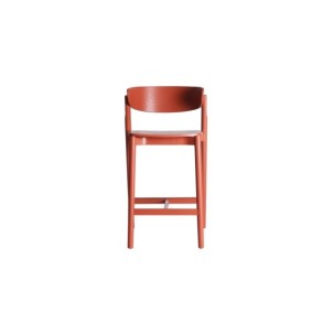 Taburete Alto VREDEN 64 cm, Madera / Rojo - Kodu Home Design 2