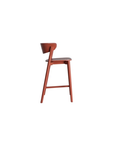 Taburete Alto VREDEN 64 cm, Madera / Rojo - Kodu Home Design