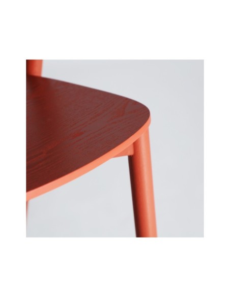 Taburete Alto VREDEN 64 cm, Madera / Rojo - Kodu Home Design