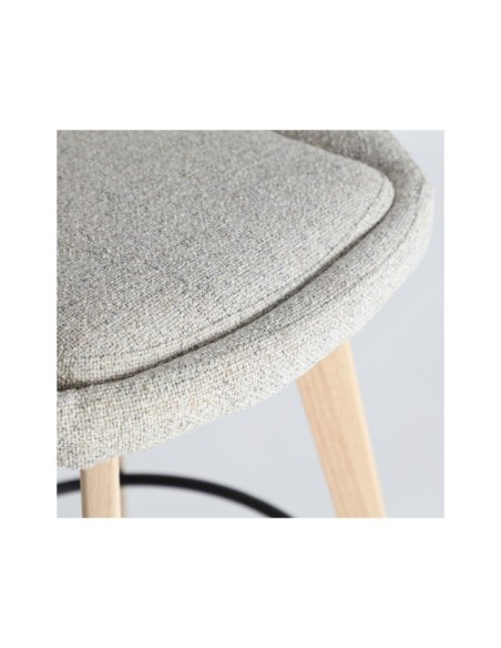 Taburete Alto ARVIEU 67 cm, Madera / Marrón, Negro, Blanco - Kodu Home Design