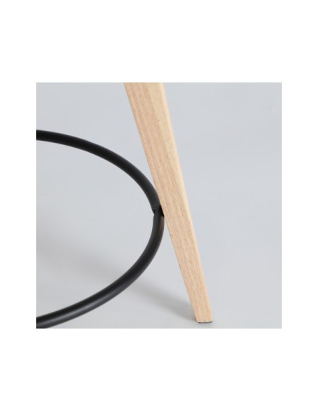 Taburete Alto ARVIEU 67 cm, Madera / Marrón, Negro, Blanco - Kodu Home Design