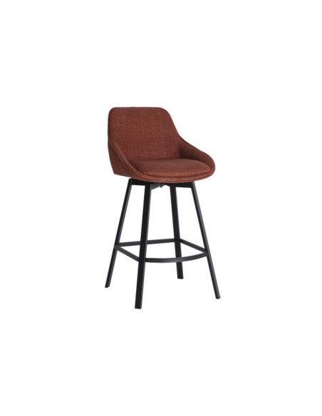 Taburete Alto CRINO 64 cm, Acero / Negro, Rojo - Kodu Home Design