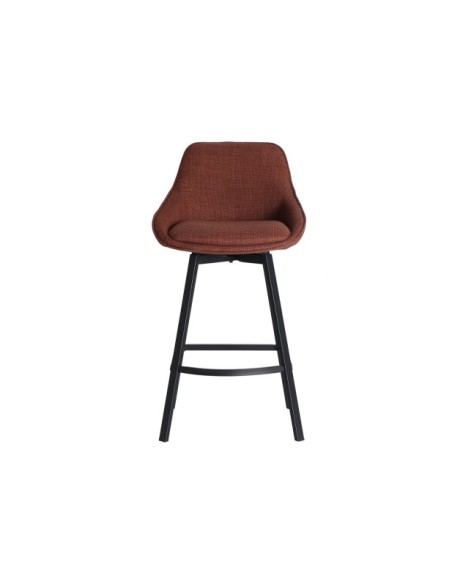 Taburete Alto CRINO 64 cm, Acero / Negro, Rojo - Kodu Home Design