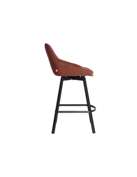 Taburete Alto CRINO 64 cm, Acero / Negro, Rojo - Kodu Home Design