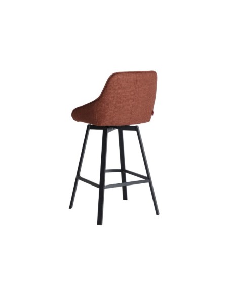 Taburete Alto CRINO 64 cm, Acero / Negro, Rojo - Kodu Home Design