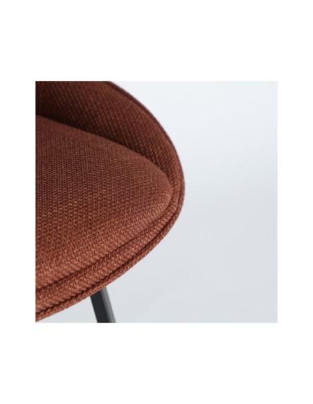 Taburete Alto CRINO 64 cm, Acero / Negro, Rojo - Kodu Home Design