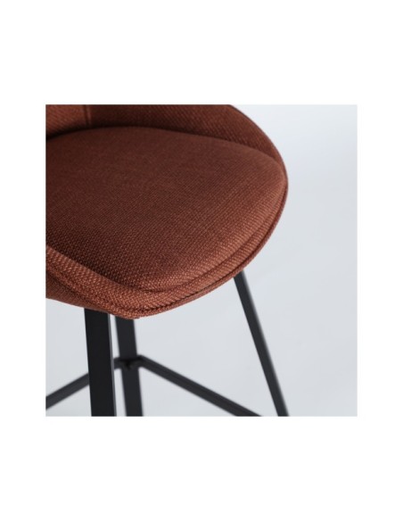 Taburete Alto CRINO 64 cm, Acero / Negro, Rojo - Kodu Home Design