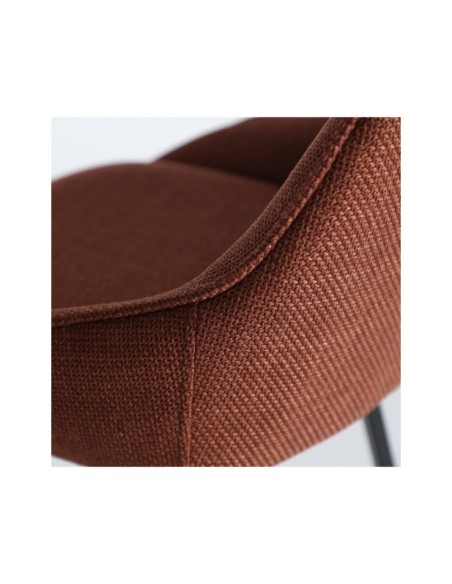 Taburete Alto CRINO 64 cm, Acero / Negro, Rojo - Kodu Home Design