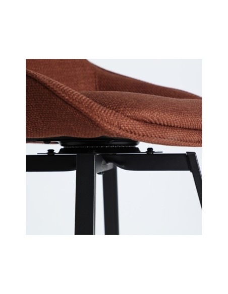 Taburete Alto CRINO 64 cm, Acero / Negro, Rojo - Kodu Home Design