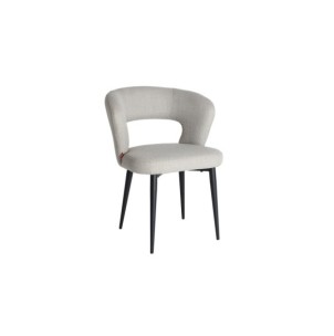 Silla FLAGNAC, Poliéster / Beige, Negro - Kodu Home Design