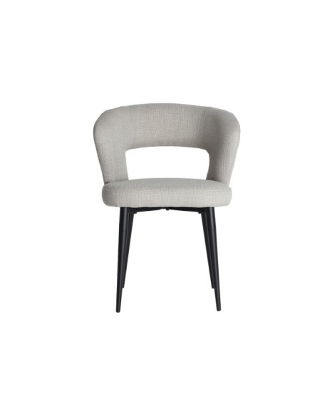 Silla FLAGNAC, Poliéster / Beige, Negro - Kodu Home Design