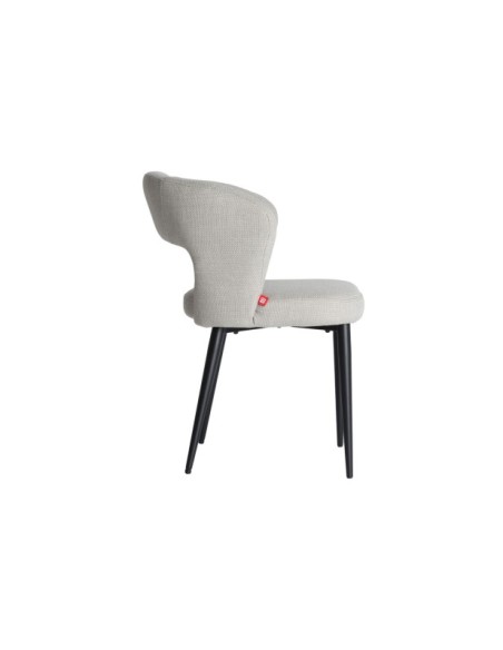 Silla FLAGNAC, Poliéster / Beige, Negro - Kodu Home Design