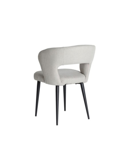 Silla FLAGNAC, Poliéster / Beige, Negro - Kodu Home Design