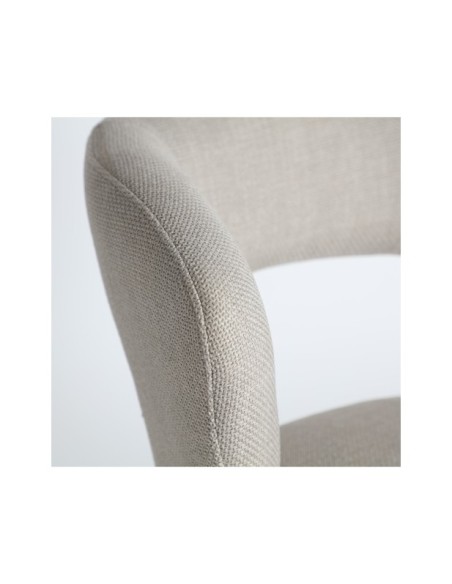 Silla FLAGNAC, Poliéster / Beige, Negro - Kodu Home Design