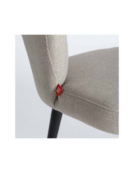 Silla FLAGNAC, Poliéster / Beige, Negro - Kodu Home Design