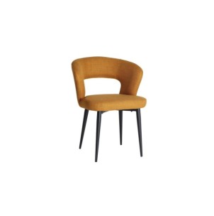 Silla FLAGNAC, Poliéster / Mostaza, Negro - Kodu Home Design