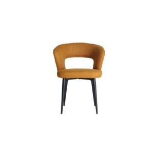 Silla FLAGNAC, Poliéster / Mostaza, Negro - Kodu Home Design 2