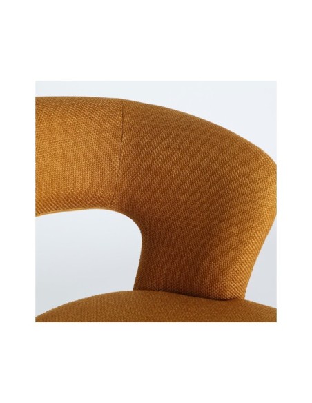 Silla FLAGNAC, Poliéster / Mostaza, Negro - Kodu Home Design