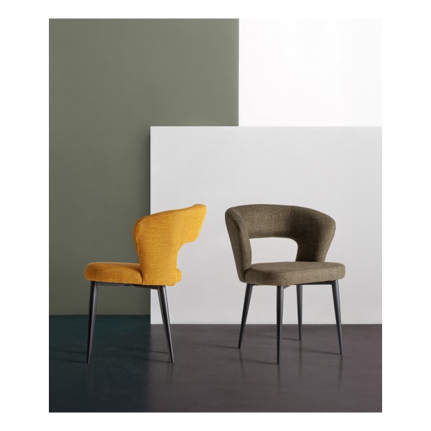 Silla FLAGNAC, Poliéster / Mostaza,...