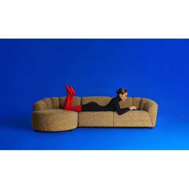 Sofá ARBOIS, Poliéster / Marrón -...