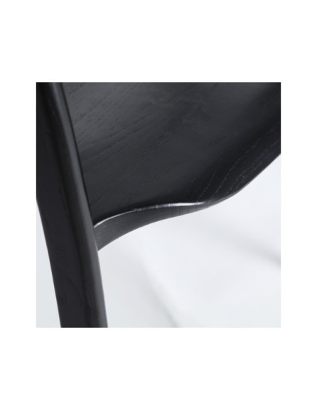 Silla HASLOCH, Madera / Negro - Kodu Home Design