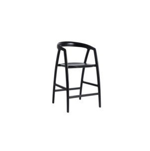 Taburete Alto HASLOCH 65 cm, Madera / Negro - Kodu Home...