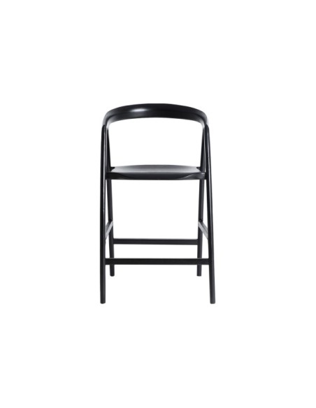 Taburete Alto HASLOCH 65 cm, Madera / Negro - Kodu Home Design