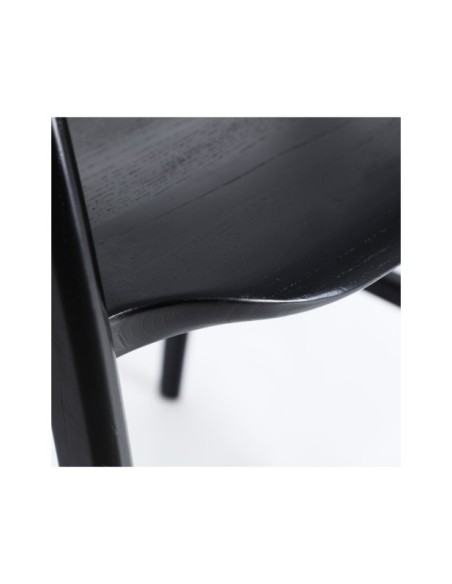 Taburete Alto HASLOCH 65 cm, Madera / Negro - Kodu Home Design