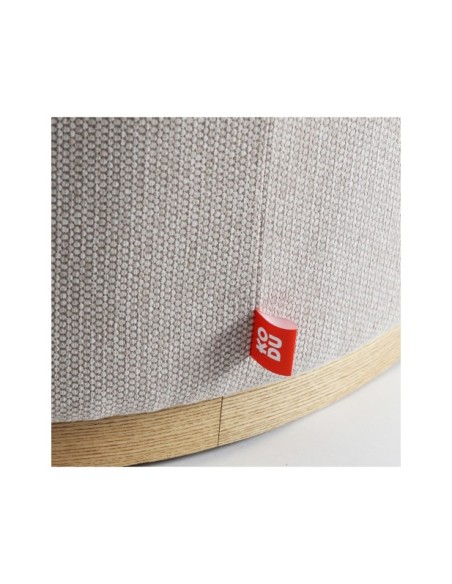 Reposapiés RUREY, Poliéster / Gris, Marrón - Kodu Home Design