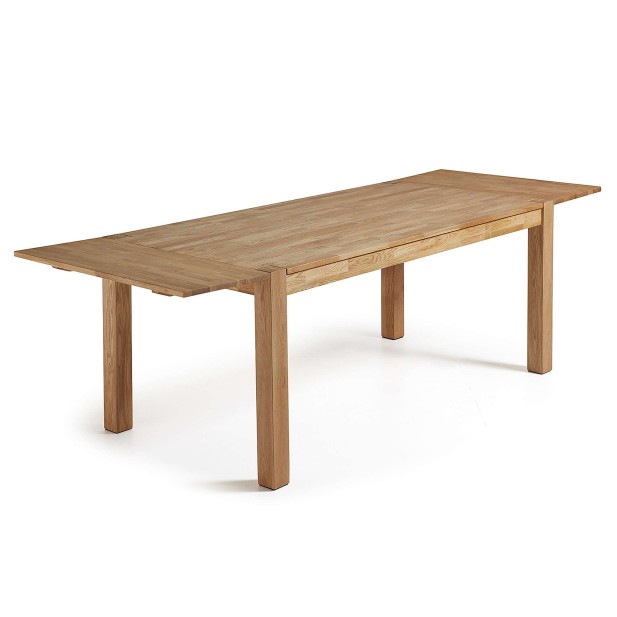 Mesa extensible ISBEL 180(260)x90 cm de Comedor, Roble Natural - Kave Home. Vackart