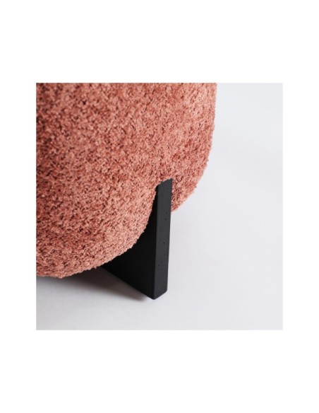 Reposapiés LEMUY, Poliéster / Rosa, Negro - Kodu Home Design