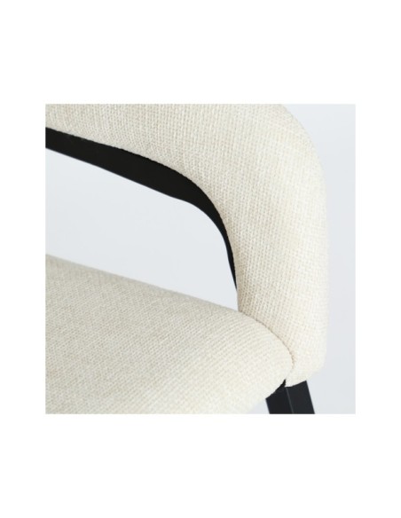Silla AREN, Poliéster / Blanco, Negro - Kodu Home Design