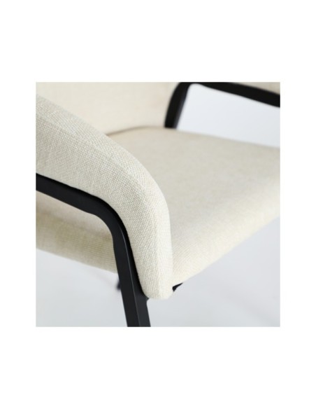 Silla AREN, Poliéster / Blanco, Negro - Kodu Home Design