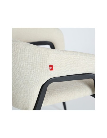 Silla AREN, Poliéster / Blanco, Negro - Kodu Home Design