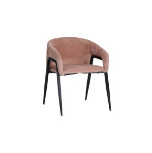 Silla AREN, Poliéster / Rosa Palo, Negro - Kodu Home Design