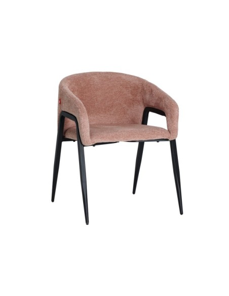 Silla AREN, Poliéster / Rosa Palo, Negro - Kodu Home Design