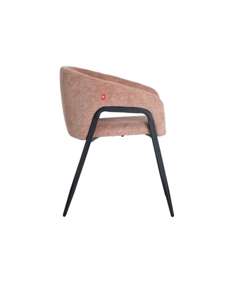 Silla AREN, Poliéster / Rosa Palo, Negro - Kodu Home Design