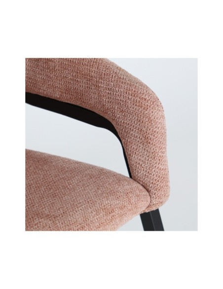 Silla AREN, Poliéster / Rosa Palo, Negro - Kodu Home Design