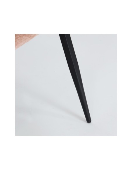 Silla AREN, Poliéster / Rosa Palo, Negro - Kodu Home Design