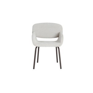Silla NOOR, Poliéster / Blanco, Marrón - Kodu Home Design 2