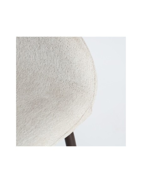 Silla NOOR, Poliéster / Blanco, Marrón - Kodu Home Design