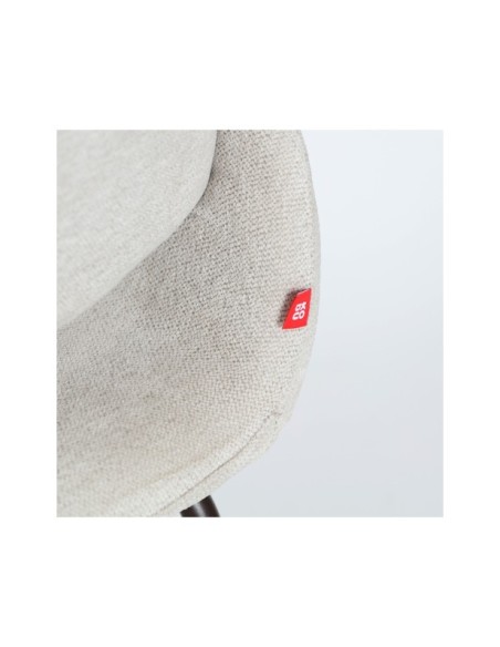 Silla NOOR, Poliéster / Blanco, Marrón - Kodu Home Design