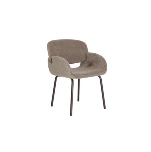 Silla NOOR, Poliéster / Topo, Marrón - Kodu Home Design