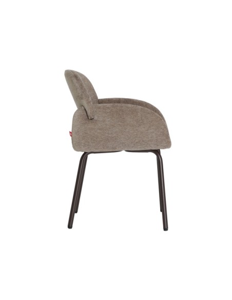 Silla NOOR, Poliéster / Topo, Marrón - Kodu Home Design
