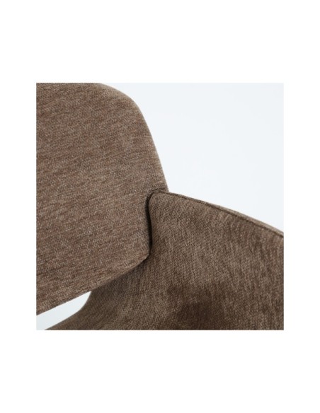 Silla NOOR, Poliéster / Topo, Marrón - Kodu Home Design