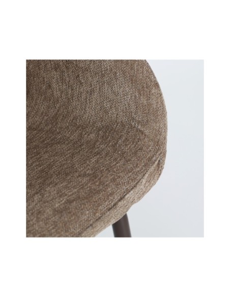 Silla NOOR, Poliéster / Topo, Marrón - Kodu Home Design