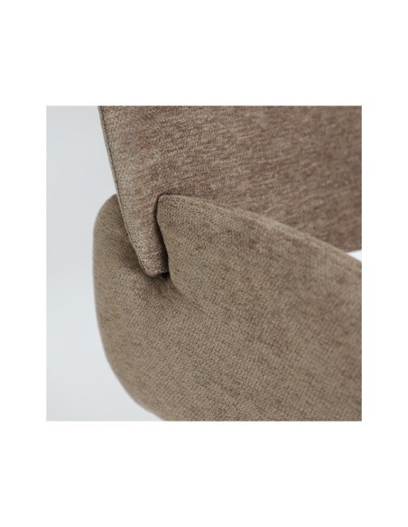 Silla NOOR, Poliéster / Topo, Marrón - Kodu Home Design