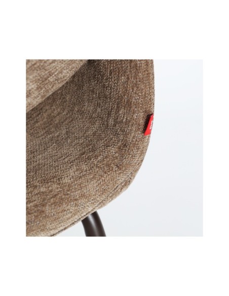 Silla NOOR, Poliéster / Topo, Marrón - Kodu Home Design
